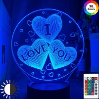 i love you three hearts unique baby night light for home decoration usb battery operated lamp gift store ideas dropshipping item