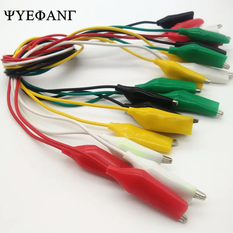 Зажим под крокодила размер 28 мм длина 50 см красный зеленый синий черный белый 5