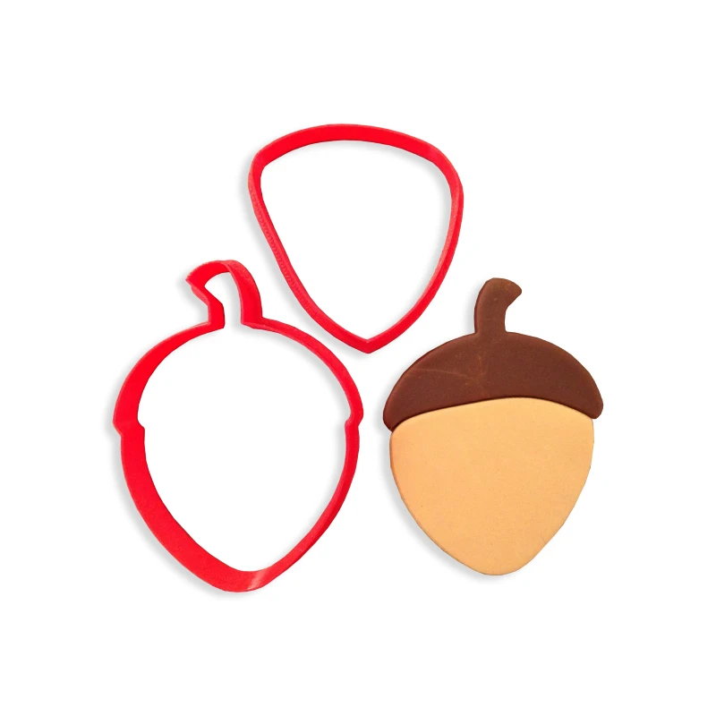 

Autumn Leaves Acorn Fondant Cutter Acorns Sugar Craft Mould for Cake Decorating 3D Printed Tools