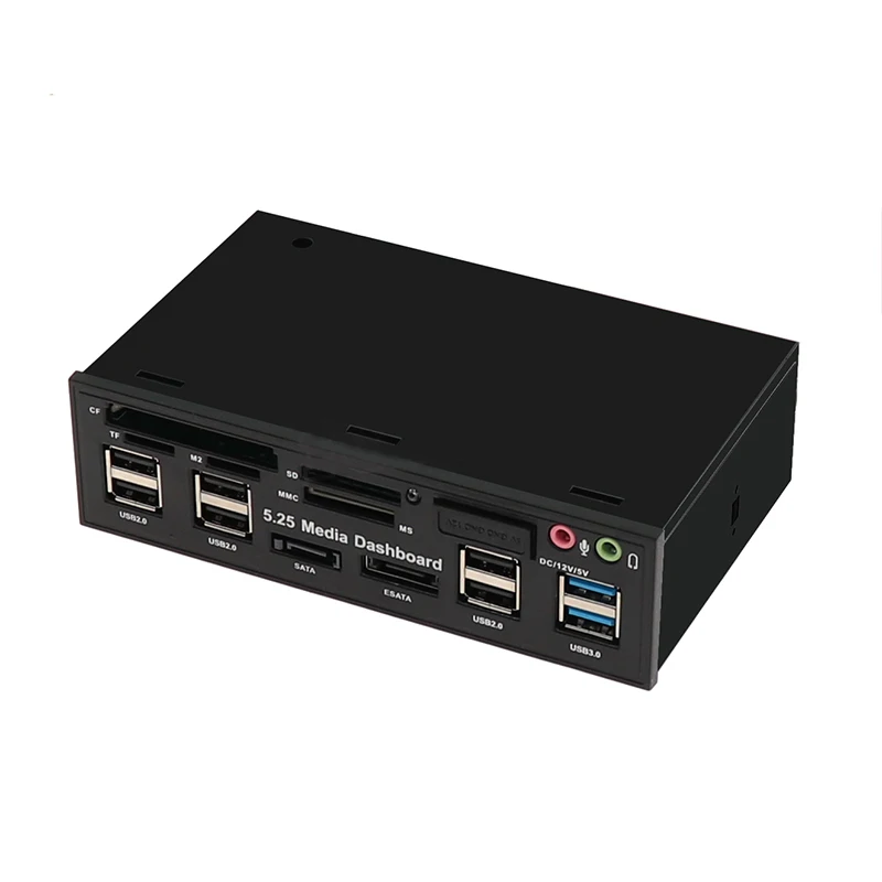 

5,25 дюйма Usb 3,0 Фронтальная панель ПК Usb 3,0/2,0 концентратор E-Sata аудио мультикард-ридер для компьютера чехол для оптических дисков Bay