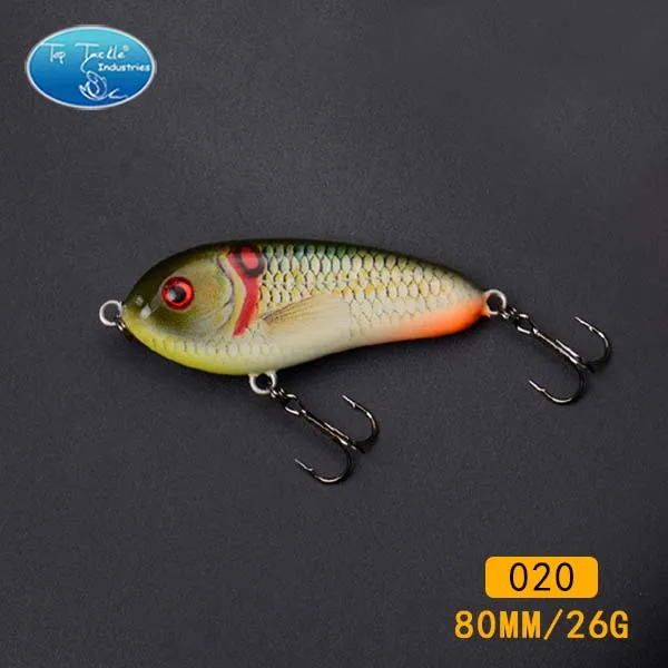 2 hooks 80mm 020 Бесплатный проезд рыболовные снасти рывок приманки рыболовную приманку голубка( 80 мм 25 г- 8/pcs-8/цвет- раковина - Цвет: 2 hooks 80mm 020