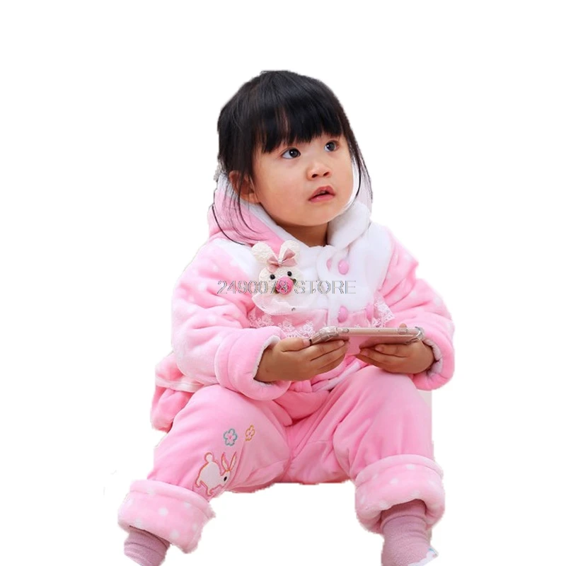 Комплект фланелевой одежды для новорожденных комбинезон маленьких мальчиков