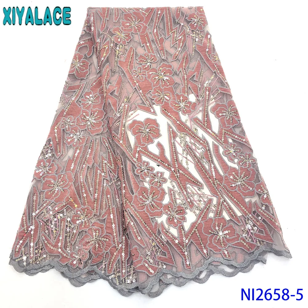 2019 Высокая качественная французская кружевная ткань Новый Бархатная с кружево