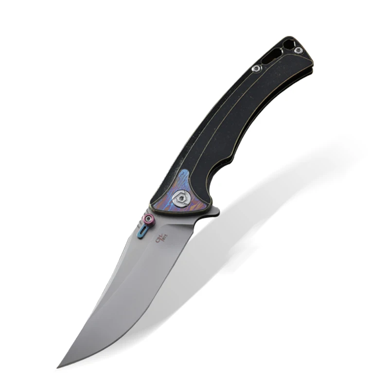 Black CH S35VN складной нож титановый TC4 ручка керамический подшипник тактические охотничьи ножи EDC наружные походные карманные инструменты - Цвет: Black