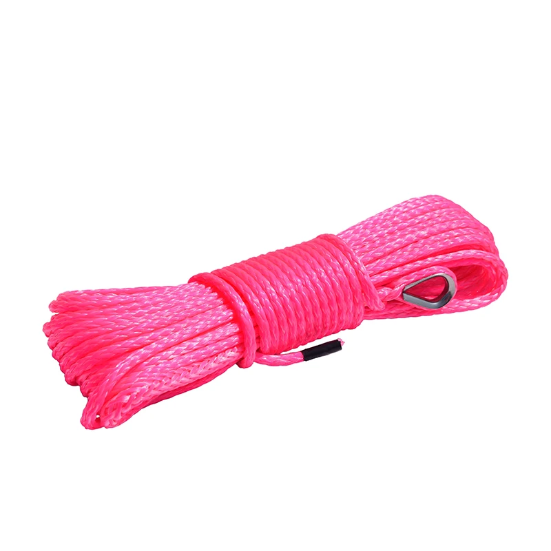4mm 15m pink 4 мм* 15 м 5 мм* 15 м 6 мм* 15 м синтетический трос лебедки буксировочный трос лебедка линия синтетический трос лебедки плазменный трос для ATV UTV SUV - Название цвета: 4mm 15m pink