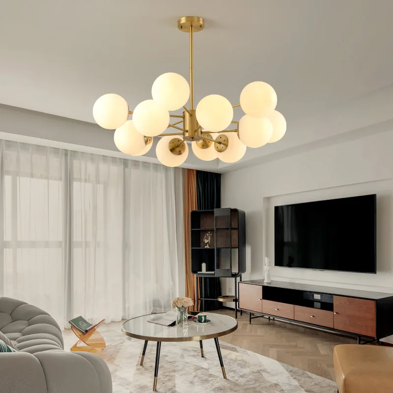 Золотой магический Bean светодиодный подвесной светильник s для столовой