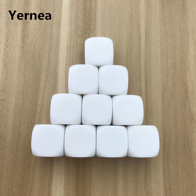 

5Pcs/Lot 20mm Blank Dice White Rounded Corner D6 Can Write White Blank Dice Creative Children Teching DIY Dice Set Board Game