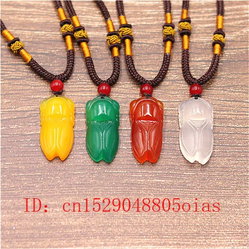 Натуральный зеленый китайский кулон цикады из нефрита ожерелье агата модные