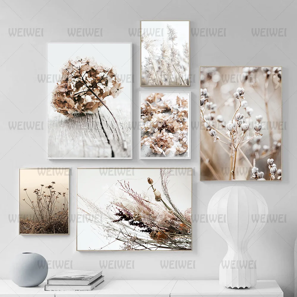 

Still Life Plant Poster Landscape Elk Room Decoration Canvas Painting Reed Autumn Wall Picture Living Room Posters and Prints