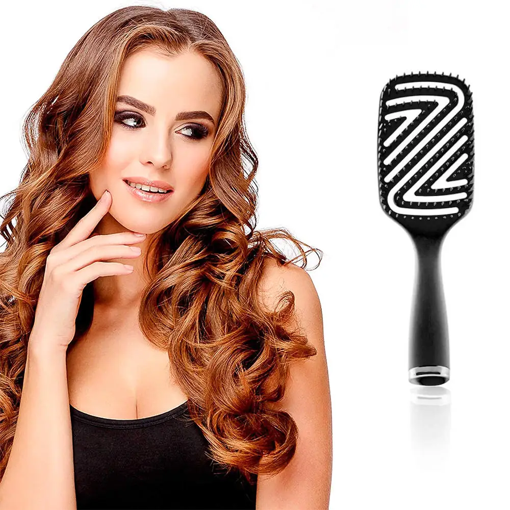 

1pc V Curved Vented Combs Detangling Hair Brush Comb Detangler Styling Brush for Natural/Curly/Thick/Straight Hair for Women