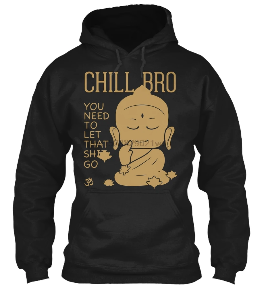 Мужская толстовка с капюшоном и длинным рукавом Будда Chill Bro женская уличная