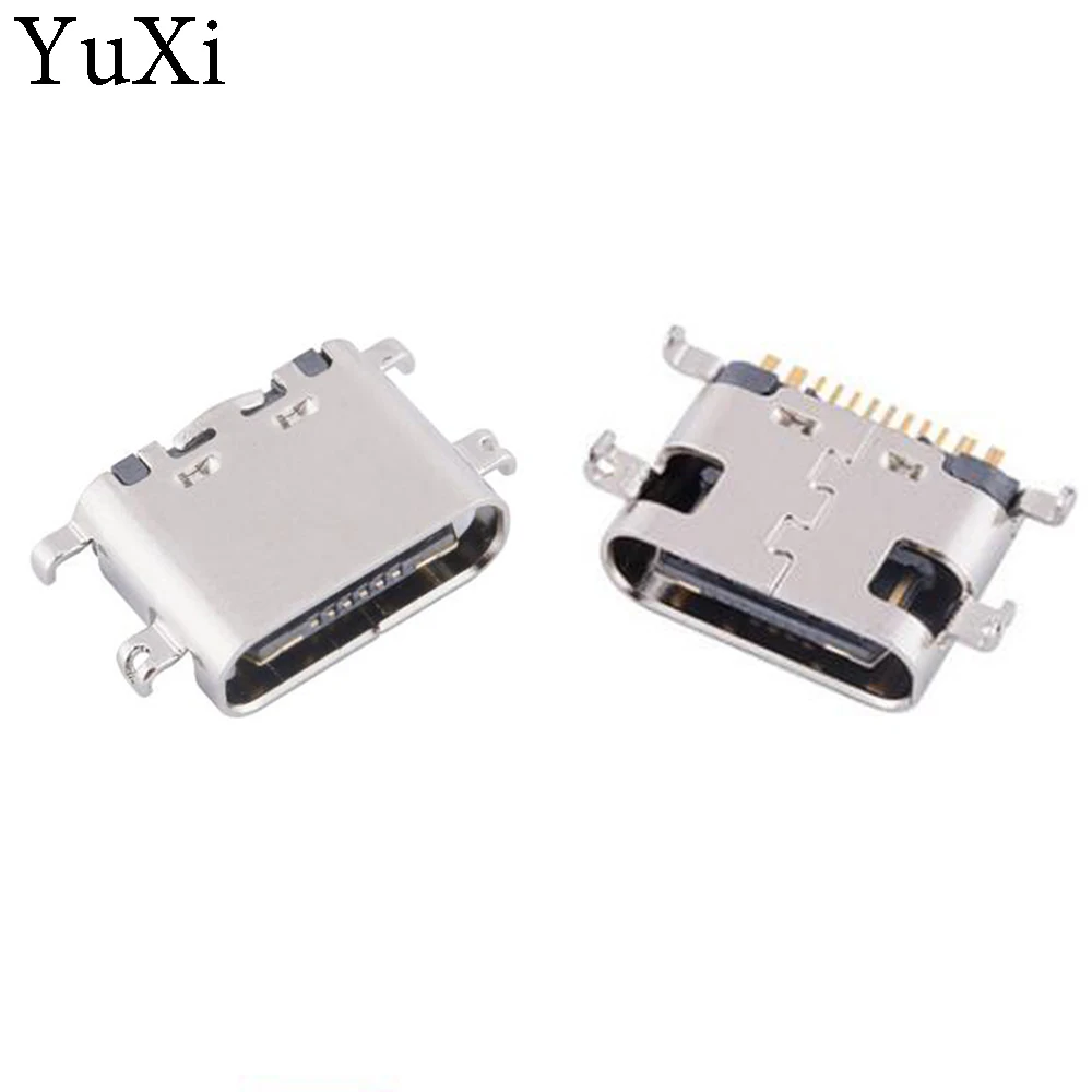

YuXi 10 шт./лот разъем Micro USB 3,1 Type-C 16pin SMD 90 градусов Женский Разъем для стандартного разъема для зарядки