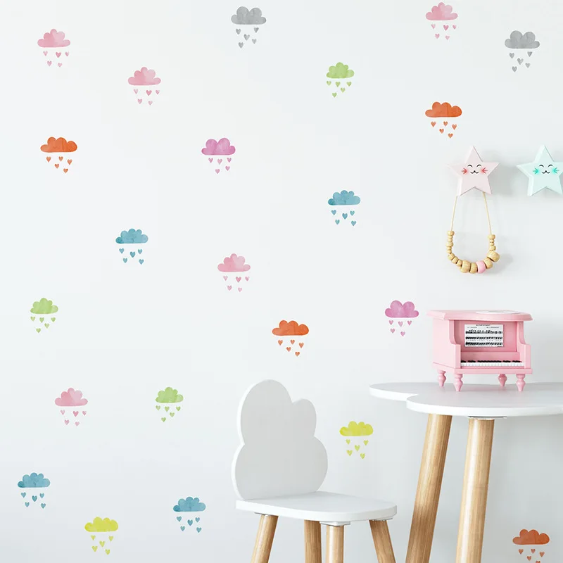 Мультяшные настенные Стикеры с рисунком дракона и облака украшение комнаты