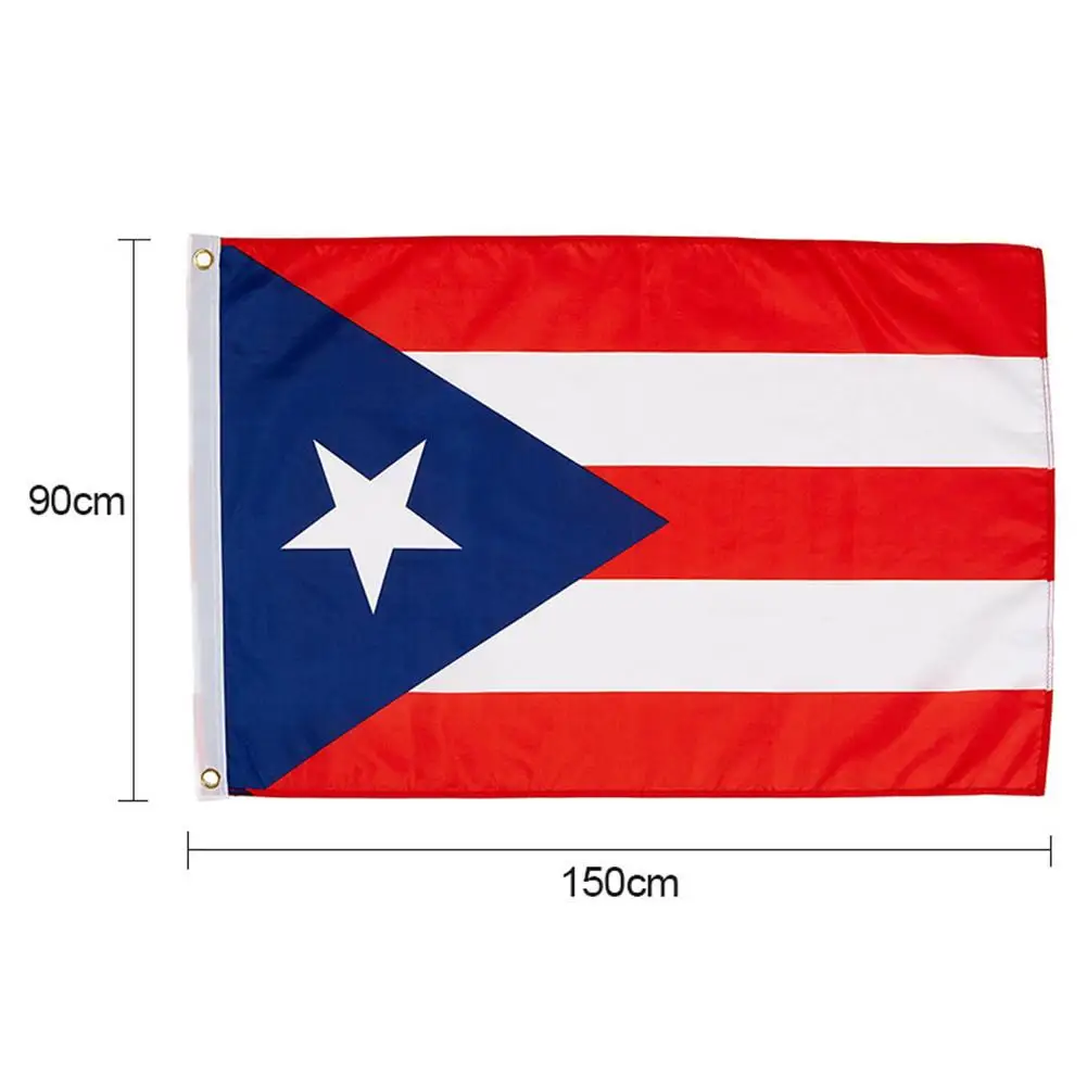 

90 X 150cm Puerto Rico National Flag Hanging Flag Polyester Puerto Rico Flag Outdoor Garden Flag Indoor Home Hanging Big Flag