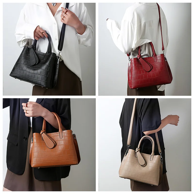 

Fashion Crocodile Pattern Ladies Handbags 2021 Luxury Handbag Women Bags Designer Large Capacity Women Shoulder Messenger Bag