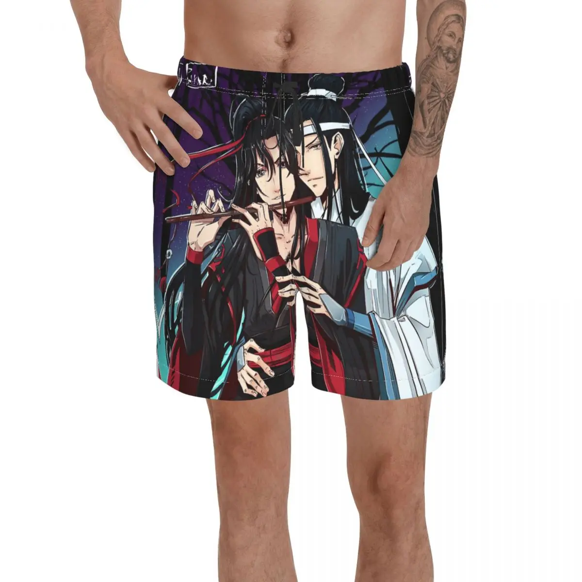 

Promo Wangxian Anime Beach Breathable Quick Dry Classic print The Untamed Sports Hawaii Pants