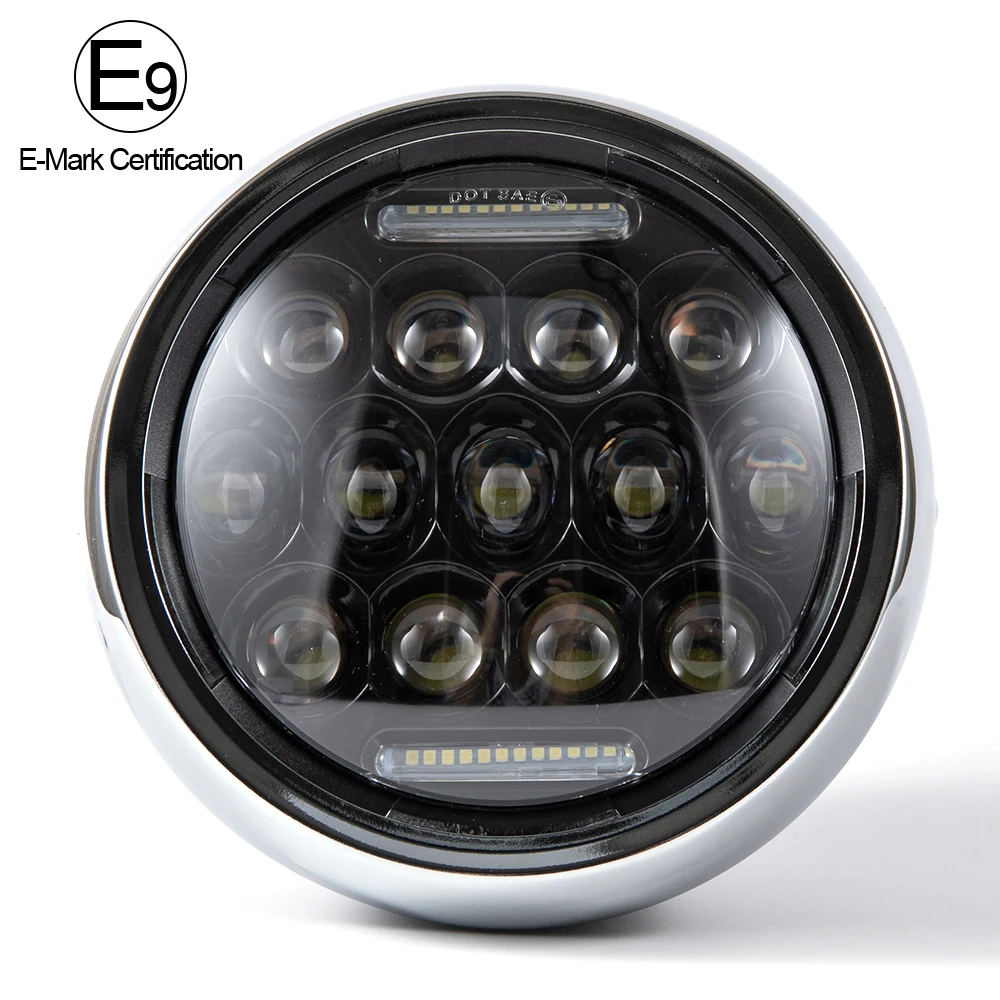 Мотоциклетная светодиодная фара 7 5 дюйма универсальный двигатель круглая