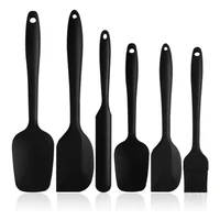 6pcsset silicone spatula set non stick heat resistant spatula kitchen utensils for cooking baking mixing