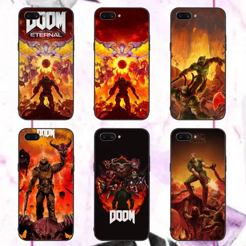 

Doom eternal game Phone Case For OPPO Realme Reno 2 3 5 6 R9 9S R11 R11S R15 R17 PLUS Dream pro Z X cover funda shell