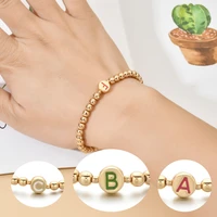 zmzy diy boho new a z letter bracelets for women jewelry fashion pulseras mujer moda high quality gold plated beads armband