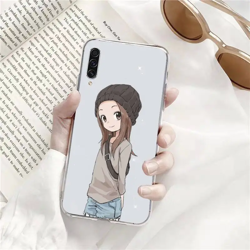 

Anime Teasing Master Takagi-san Phone Case Transparent Clear For Samsung Galaxy A71 A21s S8 S9 S10 plus note 20 ultra