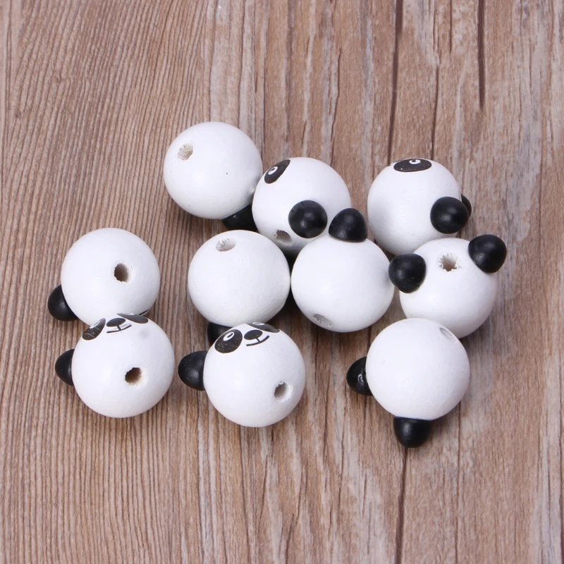 

10 шт. 24 мм деревянные бусины для прорезывания зубов в виде головы медведя для детей цепочка для пустышки DIY 63HE