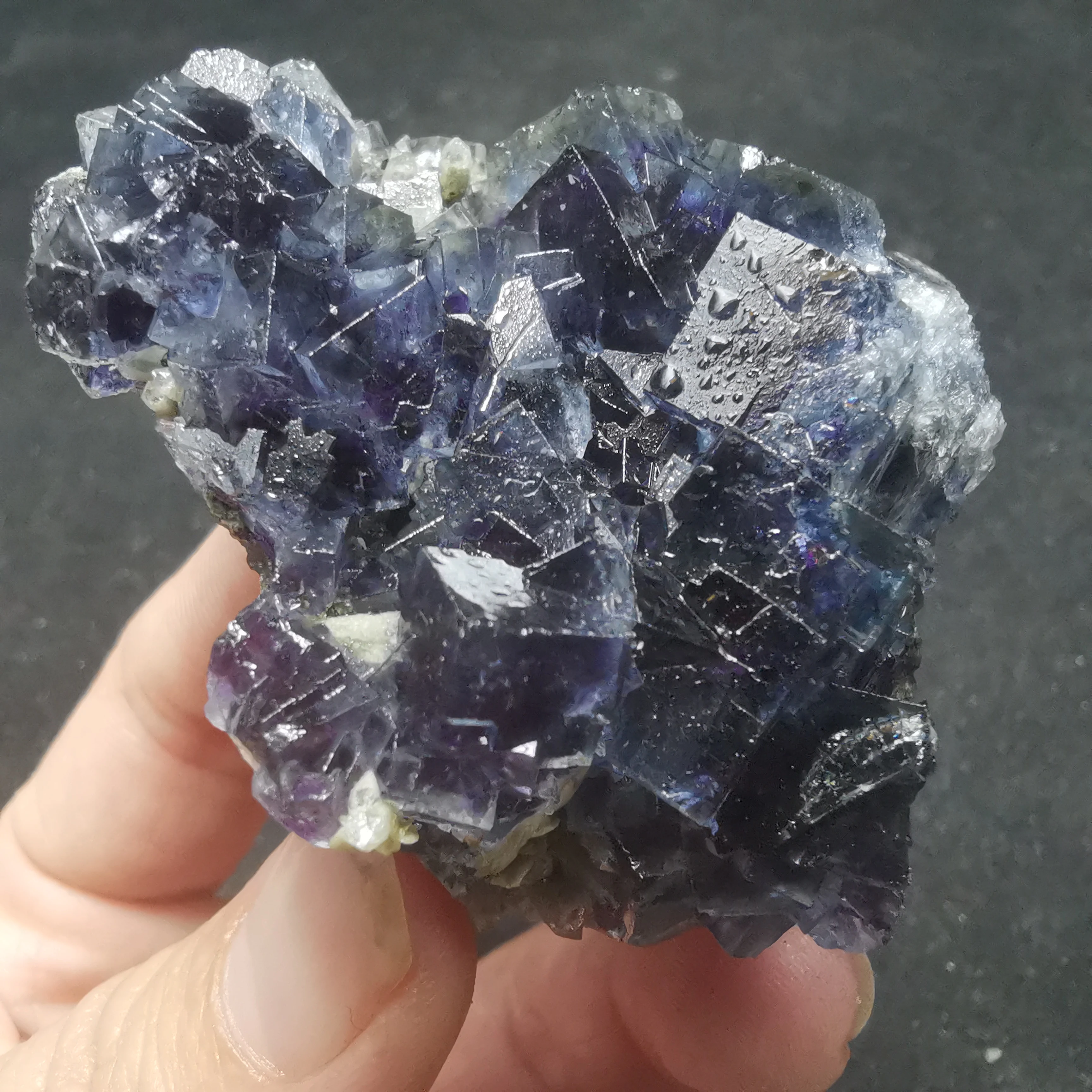 

109,3 gNatural редкий фиолетовый флюорит минеральные образца размагничивания геологии обучения коллекция украшений для дома украшения