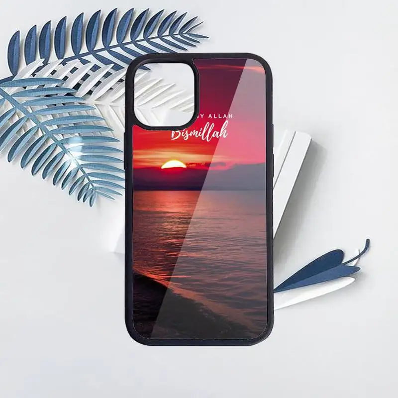 

Islamic Muslim Bismillah Phone Case PC for iPhone 11 12 pro XS MAX 8 7 6 6S Plus X 5S SE 2020 XR Luxury brand shell funda