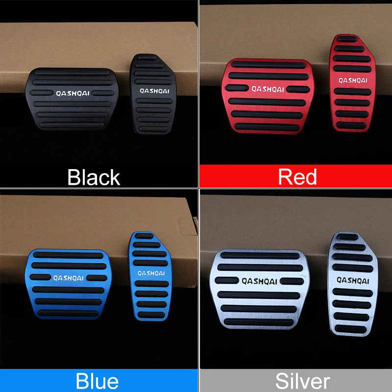 Алюминиевая накладка на педали автомобиля для топлива, акселератора и тормоза для Nissan Qashqai j11 2014 2015 2016 2017 2018 2019 2020.