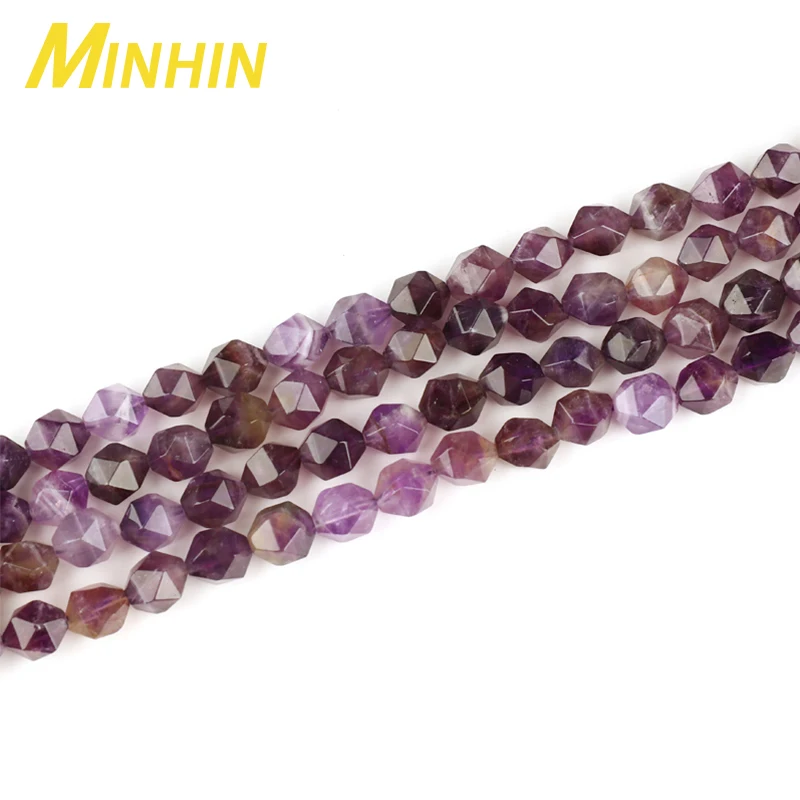 

Бусины-разделители MINHIN, бусины из фиолетового камня неправильной формы для изготовления ювелирных изделий «сделай сам», 8 мм