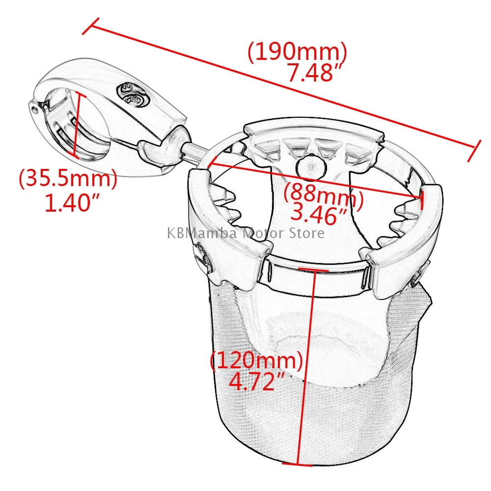

Motorcycle Cycling Drink Cup Holder moto Water Beverage Support Handlebar Rotatable Bottle holder For Harley Honda Yamaha