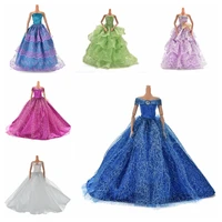 7 colors hot sale available high quality handmade wedding princess dress elegant clothing gown for doll dresses