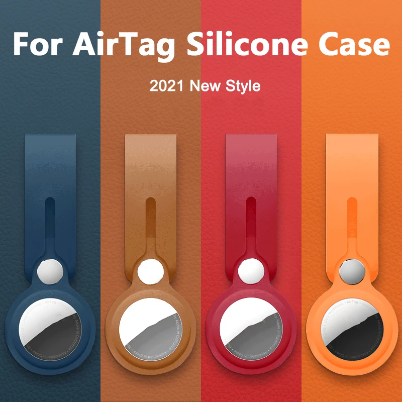 

Soft Liquid Silicone Protective Case For Airtags Cover Hangable Keychain Locator Tracker Cover For airtags Case