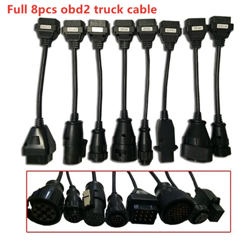 Полный 8 шт. obd2 кабель для тележки delphis vd ds150e autocome tcs cdp pro plus multidiag + MVDIAG