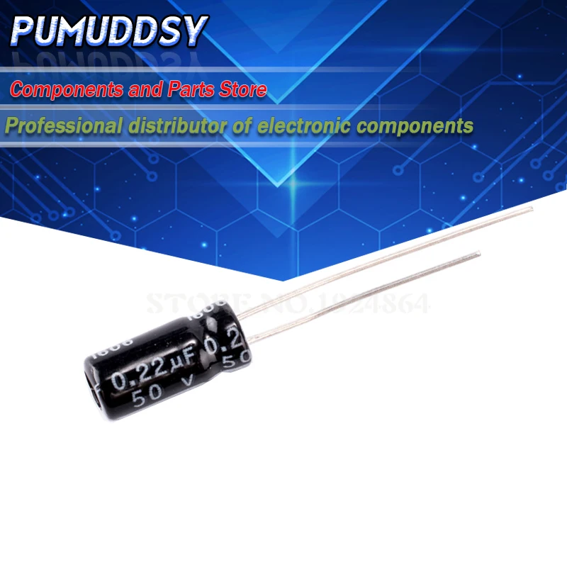 50 шт. высококачественный электролитический конденсатор в 0 22 мкФ 5*11 мм