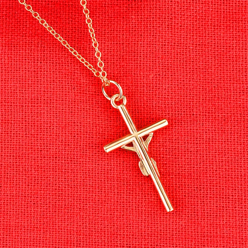 Женская цепочка для девочек христианские подарки винтажный крест подвеска с