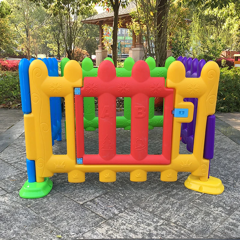 YLWCNN Baby Play Plastic Fence Indoor Playground Ball Rail WITH LEGS 4PCS Toys Enclosure