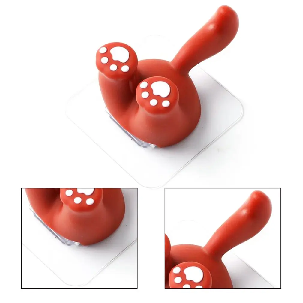 

1Pcs Creative Hook Nordic Animal Tail Hook Toothbrush Holder Multifunctional Storage Hanging Cartoon Sticky Hooks Without Holes
