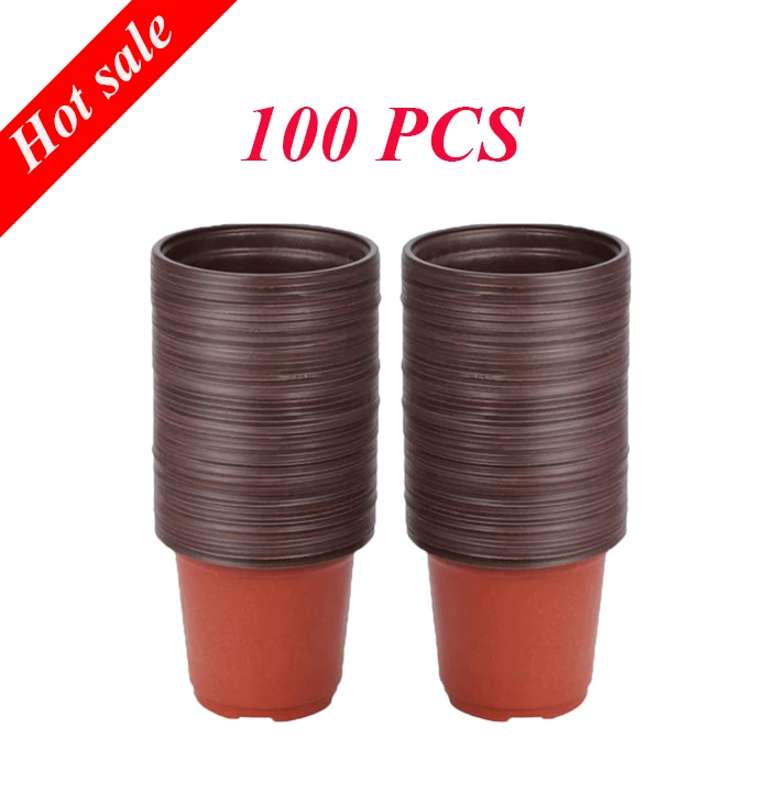 

100pcs Plastic Grow Box Fall Resistant Seedling Tray For Home Garden Plant Pot Nursery Transplant Flower Seedling Pots 2020 Hot
