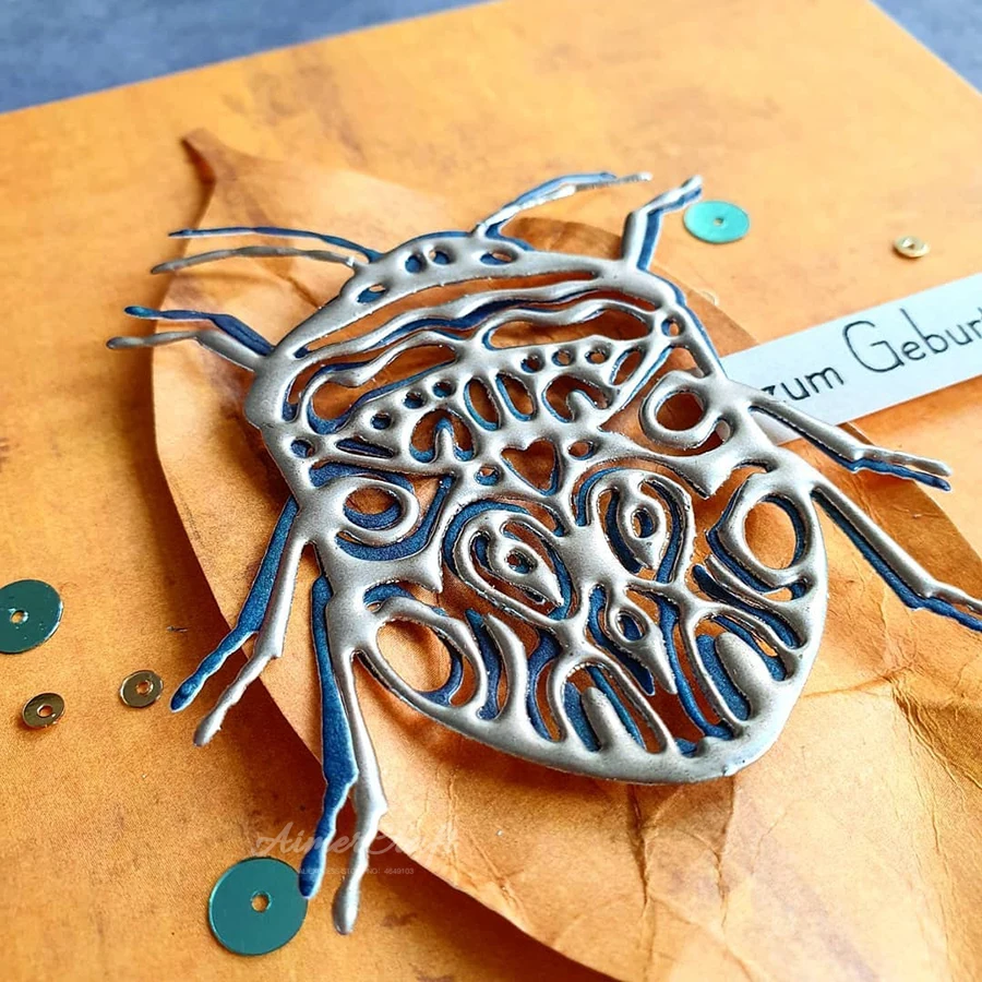 Металлическая вырубка для птиц насекомых рыб трафарет скрапбукинга сделай сам
