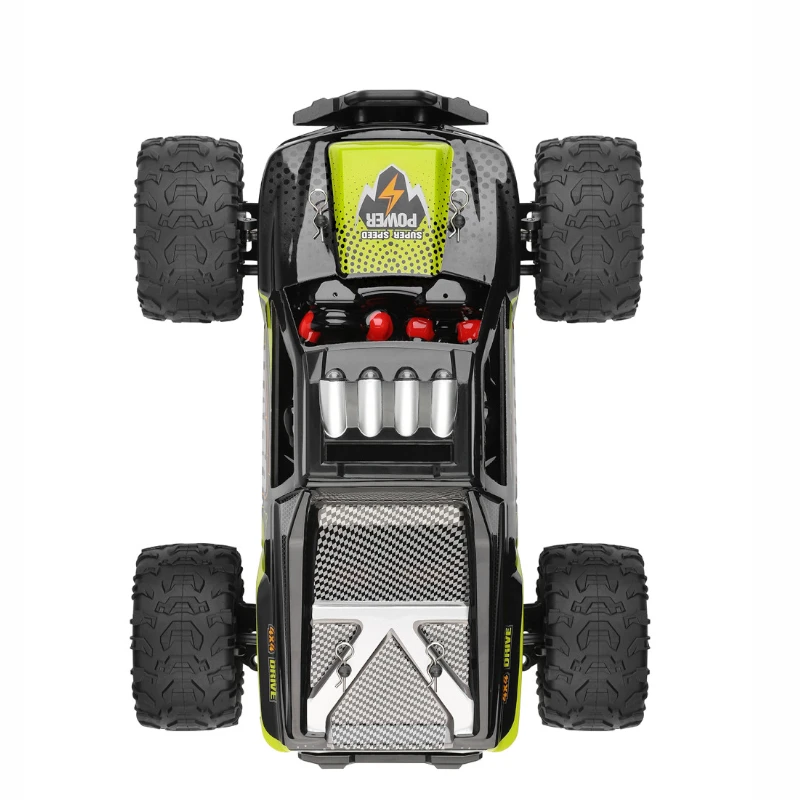 Wltoys-coche de carreras teledirigido 4WD, veh&iacute;culo de aleaci&oacute;n de Metal, trepador de Control remoto, modelo RTR, regalos para ni&ntilde;os, 144002, 50 km/h, 1:14, 2,4 Ghz-4