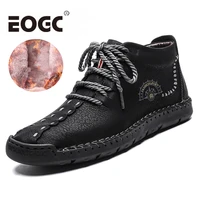 hot sale winter men boots with fur snow boots men lace up waterproof footwear male casual men shoes outdoor ankle boots big size