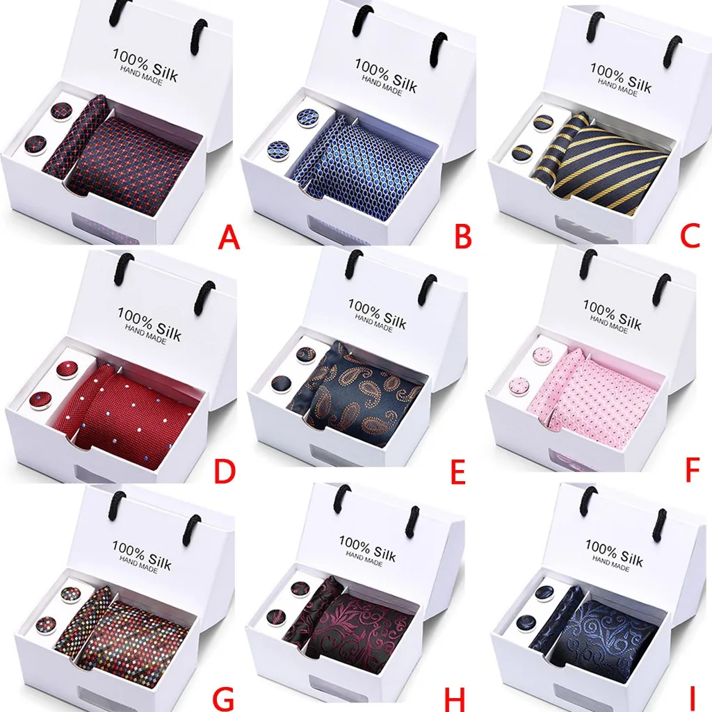 Мужская мода многоцветная Подарочная коробка галстук костюм деловое платье