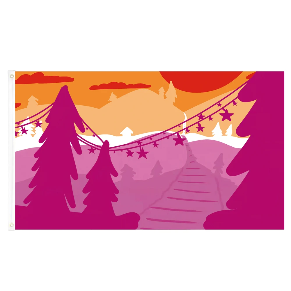 

Флаг Лесбийский закат 90 × 150 см, Радужный Флаг Гордости леса, вещь ЛГБТ, Женский баннер для геев 3x5 футов, флаги и баннеры из полиэстера для ком...