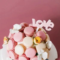 acrylic love cake decorations rose happy wedding anniversary cake topper for wedding anniversay baby birthday shower decor
