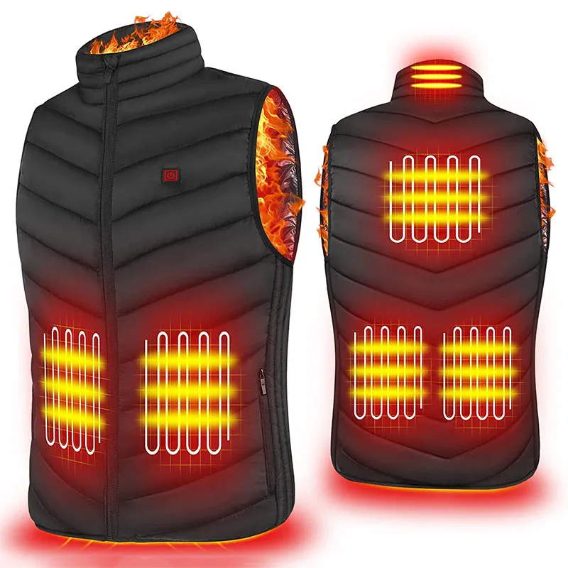 

Men Women Smart heating Cotton Vest USB Infrared Electric Heating Vest Autumn winter Outdoor Flexible Thermal Winter Warm Jacket