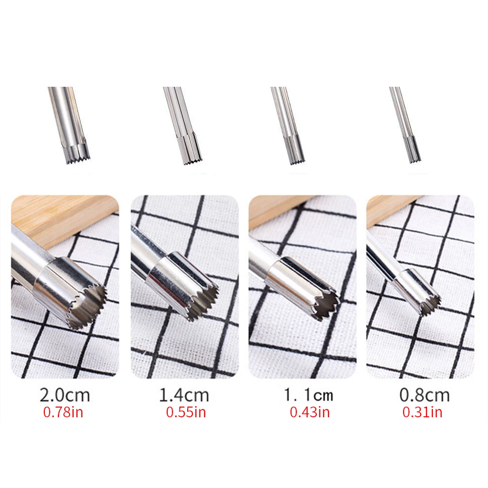 

4pcs/Set Stainless Steel Apple Corer Fruit Seed Core Remover Pear Corer Seeder Slicer Knife Kitchen Gadgets Fruit Vegetable Tool