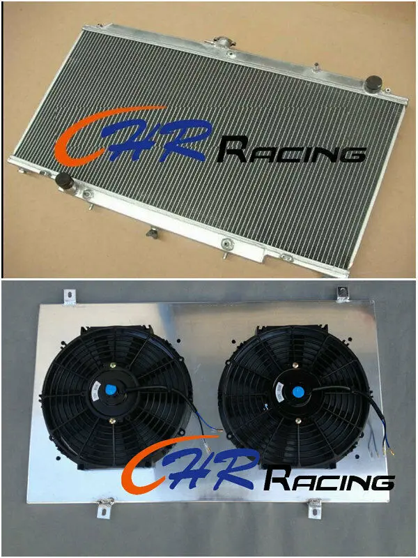 

3ROW For NISSAN Safari PATROL Y61 GU 2.8/3/4.2L TD Aluminum Radiator+SHROUD+Fans