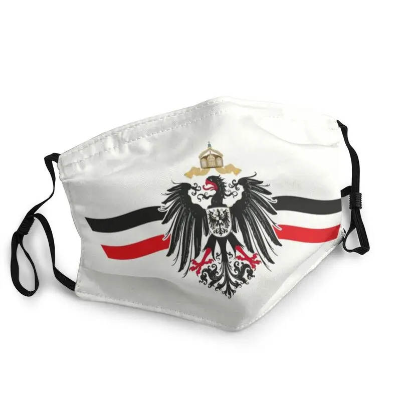 

German Empire Flag Reusable Adult Face Mask Germany Imperial Eagle Coat Of Arms Protection Cover Respirator Mouth Muffle