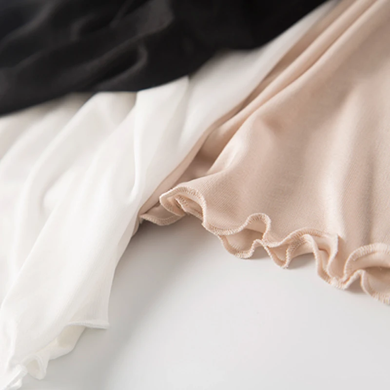 Нижняя юбка американка женская короткая 50% трикотажная шелковая пикантная